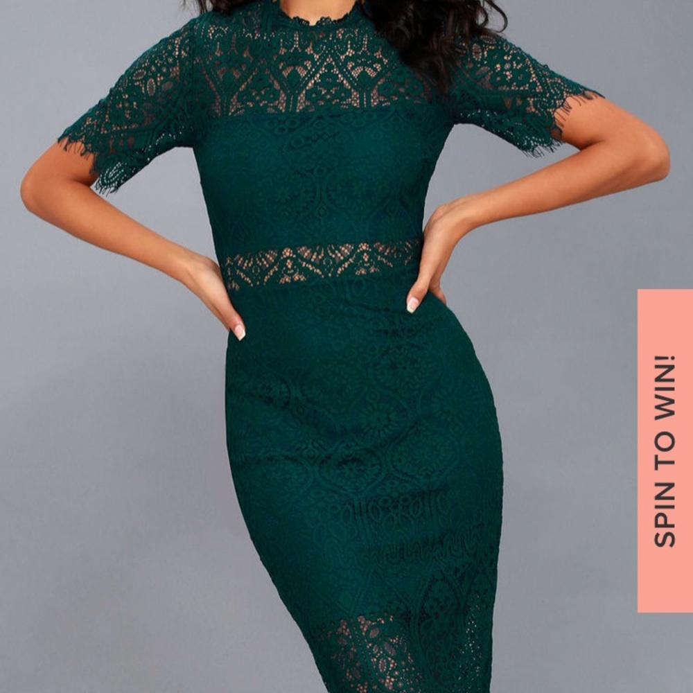 Lulus green lace dress